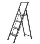Drabina domowa biurowa 4 stopnie slim LOFTczarna drabest stal 150 kg