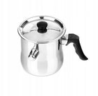 Konighoffer Garnek do mleka z gwizdkiem i pokrywką stal nierdzewna rondel 1,5 l, średnica 16 cm, powłoka