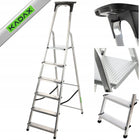 Drabina aluminiowa domowa 6 stopniowa składana półka + HAK produkt polski do malowania, podest 118 cm, zasięg pracy