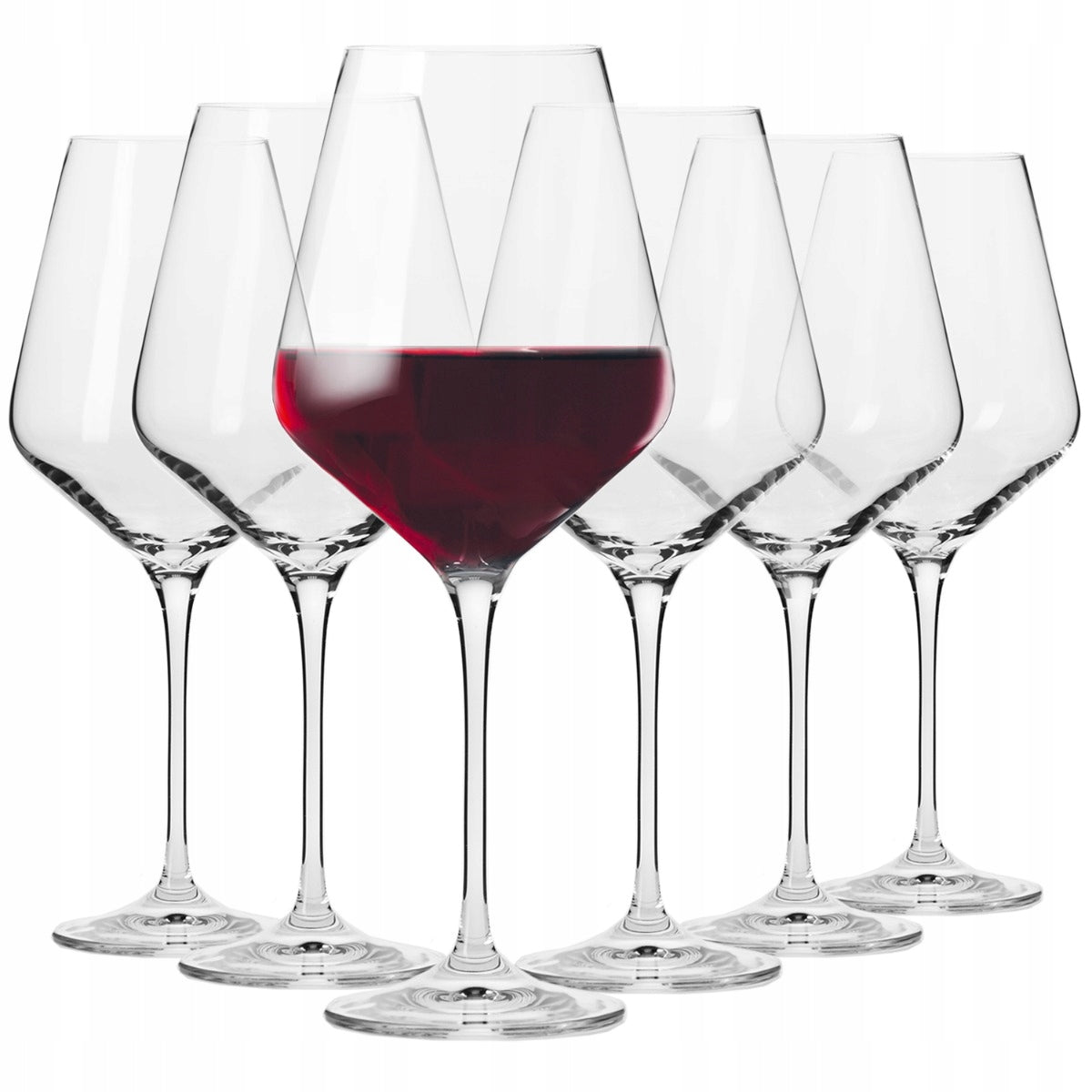 Kieliszki do wina czerwonego Avant-Garde KROSNO lampki, szkło 550 ml, komplet 6 sztuk, bezbarwne, do zmywarki