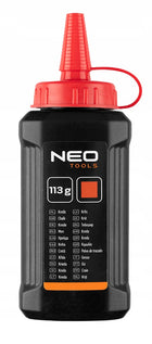 Sznurek Sznur Traserski 30 m + Kreda Czerwona 115 g Zestaw NEO tools linka murarska do wyznaczania linii podczas prac