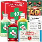 Śmieszny PREZENT NA 40 URODZINY Apteczka Ratunkowa Zestaw gadżet z nadrukiem, niezbędnik, dekoracja, kosz prezentowy