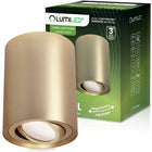 Oprawa Halogenowa Natynkowa Lampa Sufitowa TUBA SPOT LED Ruchoma Okrągła oczko GU10 580 lm złote do oświetlenia