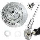 Zestaw tarcz tarczki 6szt do cięcia miniszlifierki + adapter wkrętarka aluminium, ceramika, kamień, szkło, akryl