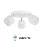 LAMPA WISZĄCA SUFITOWA PLAFON ŻYRANDOL RUCHOMY LOFT KUBEK 3xE27 BIAŁA LOFT oprawa metalowa do salonu i kuchni, 3 źródła