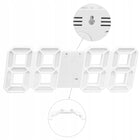 4w1 Zegar cyfrowy LED 3D ścienny stojący budzik termometr data alarm elektroniczny czasomierz do pokoju i biura, na