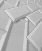 Ścienne Panele kafelki Białe 3D płytki ścienne panel kafelki PCV grey seam okładzina dekoracyjna z tworzywa, połysk