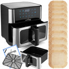 Frytkownica beztłuszczowa airfryer frytownica duża 12 programów 10l 1800W srebrny/szary