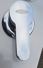 Panel prysznicowy Sara z hydromasażem, mozliwosć montażu narożnego kolumna natryskowa ze stali nierdzewnej, srebrna, z