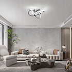 Lampa sufitowa plafon LED zyrandol biały nowoczesny 30W 6000K oprawa aluminiowa srebrna do salonu z wbudowanym źródłem