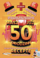 Prezent na 50 urodziny dla Kobiety Koleżanki, zestaw drażetki recepta śmieszny gadżet, niezbędnik okolicznościowy