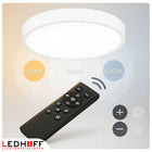 Lampa sufitowa Plafon LED ściemnialna 60cm Biały panel okrągły pilot duża oprawa do salonu i sypialni, regulacja