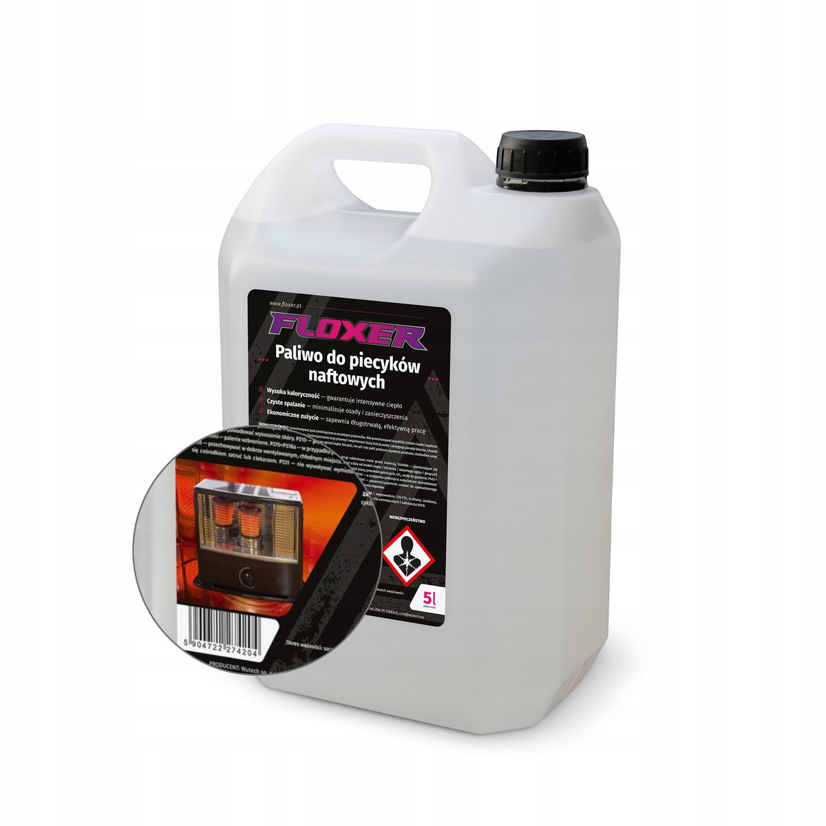Paliwo do Piecyków Naftowych 5L FLOXER Premium do Piecyka i BIO Nagrzewnic