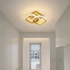 Żyrandol lampa sufitowa plafon LED ring złoty nowoczesny do sypialni 3000K aluminium, 2 punkty świetlne, maks. 22 w na