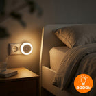 Lampka nocna do kontaktu LED z czujnikiem ruchu zmierzchu lampa do sypialni oświetlenie orientacyjne, okrągłe, 0,5 w