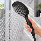 Słuchawka prysznicowa 3-funkcyjna z wężem 150 cm czarny mat Yoka Home rączka natryskowa, do kabiny łazienkowej, 3 tryby