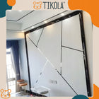 Tikola Listwy Chrom Taśma Ozdobna Samoprzylepna Srebrna Dekoracyjna 2cm 10m naklejka wykończeniowa, pasek do wnętrz