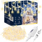 SOPLE 300LED ZEWNĘTRZNE LAMPKI ŚWIĄTECZNE FLASH KURTYNA BIAŁE CIEPŁE IP44