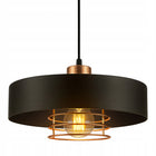 Lampa wisząca LEDLUX LX1127 1 -punkty światła E27 czarna metalowa oprawa do salonu, jadalni i kuchni, klosz 20 cm
