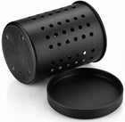 Ociekacz na sztućce metalowy czarny organizer pojemnik stojak 12,5x13 CM suszak do widelców i noży, na blat kuchenny