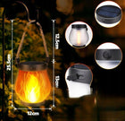 2PCS LAMPA OGRODOWA FLICKERING FLAME – ŁADOWANIE SŁONECZNE I PRZEZ USB lampion dekoracyjny z efektem płomienia, ozdoba