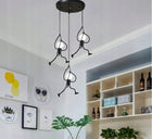 Lampa wisząca sufitowa żyrandol potrójna nowoczesna loft ludzik humanoid 3-punktowa metalowa czarna oprawa E27 do