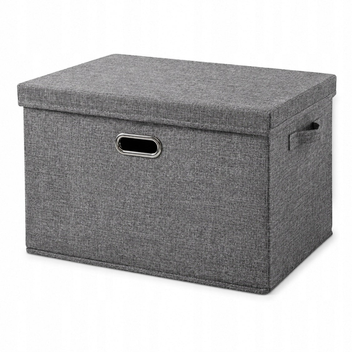 Pudełko do Przechowywania z Pokrywą Pojemnik Organizer do Szafy 37x27x26 cm kosz tekstylny na ubrania i akcesoria, 26
