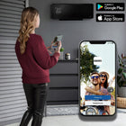 Kurtyna powietrzna szklana Q4 2000W grzejnik elektryczny farelka WiFi+pilot z nagrzewnicą elektryczną 2000 W
