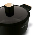 Zestaw garnków indukcja komplet patelnia z pokrywką rondelek Black Rose 10 elementów, aluminium, powłoka non-stick, na