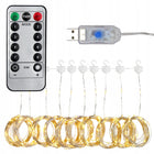 LAMPKI LED 3x3 KURTYNA ŚWIETLNA OKIENNA ŚWIĄTECZNA BIAŁY CIEPŁY USB + PILOT
