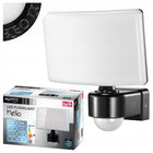 Lampa Zewnętrzna LED 30W Czujnik Ruchu i Zmierzchu Regulacja Halogen Czarny naświetlacz reflektor ogrodowy IP65 2200 lm