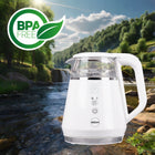 Czajnik bezprzewodowy z regulacją temperatury C505B Eldom 1100W 1l filtr 1 l 1100 w biały szkło, tworzywo sztuczne
