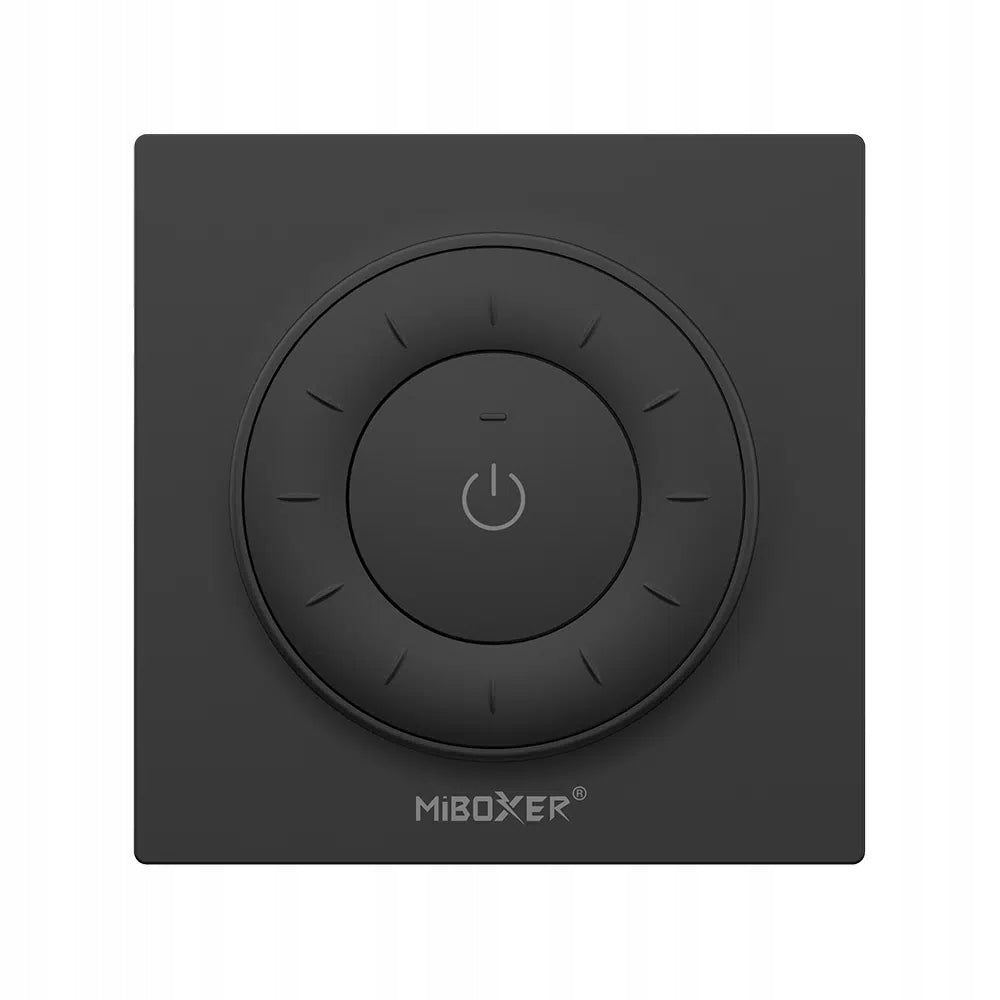 MiBoxer K3-B ścienny pilot LED mono+cct 1-strefowy 2.4GHz Czarny kontroler światła, do lamp i taśm, regulacja jasności
