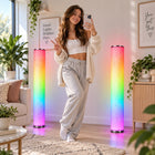 Lampa Stojąca Podłogowa Tuba Muzyczna LED RGBW Pilot Wielokolorowa 100cm oświetlenie dekoracyjne do salonu, sypialni i