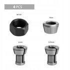 2xTULEJA,1xnakrętki i 1xtulei zaciskowej - redukcja 6mm, 6.35mm wys 16.5mm adapter do frezarki, mocowanie frezu