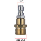 ADAPTER PRZEJŚCIÓWKA REDUKCJA M22 NA SZYBKOZŁĄCZE 1/4" MYJKI CIŚNIENIOWEJ złączka do sprzętu wysokociśnieniowego