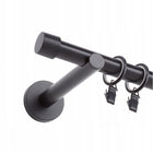 Nowoczesny karnisz pojedynczy simple ciche kółka 19mm / 190cm czarny MAT metalowy drążek do firan i zasłon