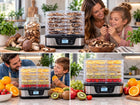 Suszarka do grzybów owoców BPA free dehydrator spożywczy, warzywa, zioła, 6 sit, regulacja temperatury 35–75°C, stal