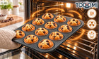 Forma do muffinek babeczek 12 SZT gniazd blacha non-stick do pieczenia metalowa foremka na cupcakes, mini wypieki