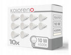 Zestaw 10x Żarówka LED GU10 10W neutralna 4500K komplet energooszczędna reflektor punktowy, 860 lm, do oświetlenia