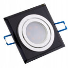 Zestaw 6x Oprawa Halogenowa Sufitowa Lampa Ruchoma Podtynkowa Oczko GU10 kwadratowa czarna ramka, otwór montażowy 65