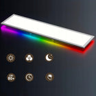 Panel LED natynkowy plafon Lampa sufitowa 30W+4W 100x25cm biały+Tylna RGB prostokątna oprawa z wbudowanym źródłem