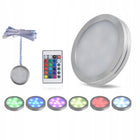 Zestaw 4x Oczko Meblowe nad Blat Oprawa LED Podszafkowa Kuchenna 2.5W RGB lampki do szafek, światło wielokolorowe 12V