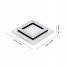Lampa Sufitowa Plafon LED Kwadratowa Czarna Natynkowa Nowoczesna 4500K 24W oprawa oświetleniowa do pokoju kuchni