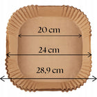 300x Wkłady do AIR FRYER + forma silikonowa do frytkownicy beztłuszczowej papier do pieczenia 25 cm z 1 330 sztuk
