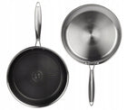 Patelnia stalowa z pokrywą 28 cm plaster miodu Indukcja Gaz Edenberg nieprzywierająca non-stick do smażenia ceramiczna