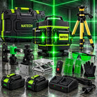 Poziomica laserowa laser krzyżowy 4D samopoziomujący 16 linii 2xAKU+ statyw