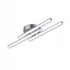 Lampa sufitowa lampa LED wiszaca srebro 6500K nowoczesna do salonu 18W żyrandol aluminiowy 3-punktowy 14 cm 55 cm