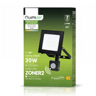 Naświetlacz LED Halogen 30W Zewnętrzny Reflektor Lampa z Czujnikiem Ruchu do ogrodu, IP65, 3000 lm, biały neutralny
