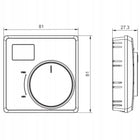 T-P2.1Z Przewodowy dwustanowy regulator pokojowy LCD 230V biały Tech bezprzewodowy